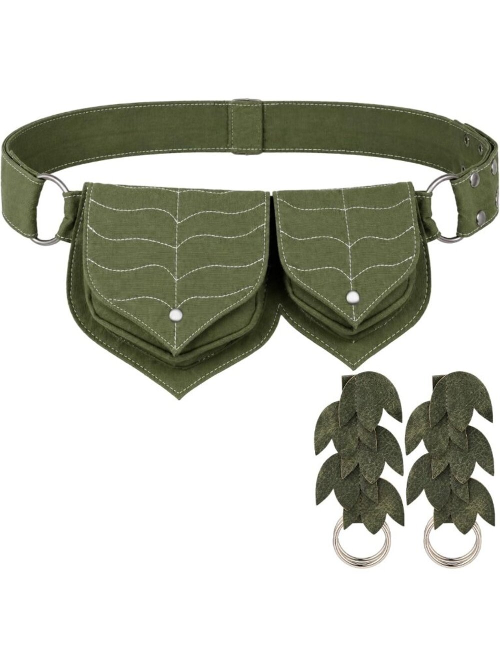 Stylish Two Leaf Pocket Waist Belt & Skirt for Hiking, Outdoor Adventures